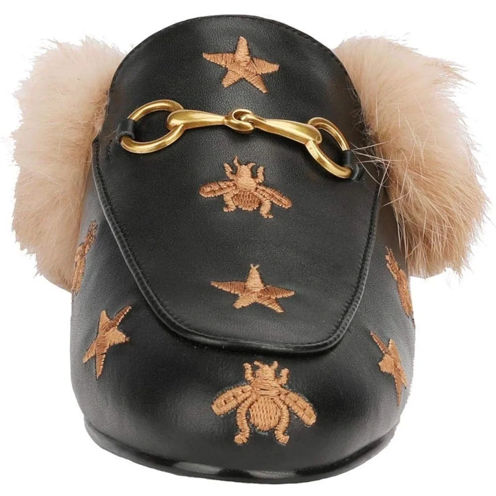 Amazon Black and Brown Fur-Lined Mules - Picture 8 of 8